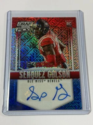 2015 Prizm Draft SENQUEZ GOLSON #237 Red White Blue Mojo Prizm Rookie Auto - Image 1 of 2