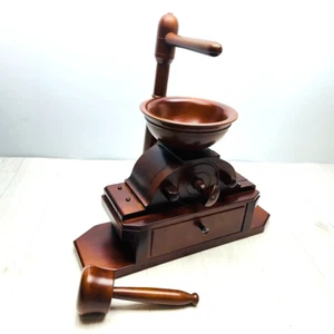 Mulino da caffè, mulino in legno, manuale, antico, collezione, dal Giappone - Foto 1 di 9