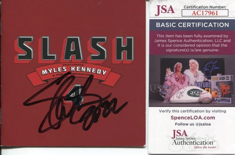 Slash Guns N' Roses Guitarist Signed Autograph Photo CD Booklet JSA Cover