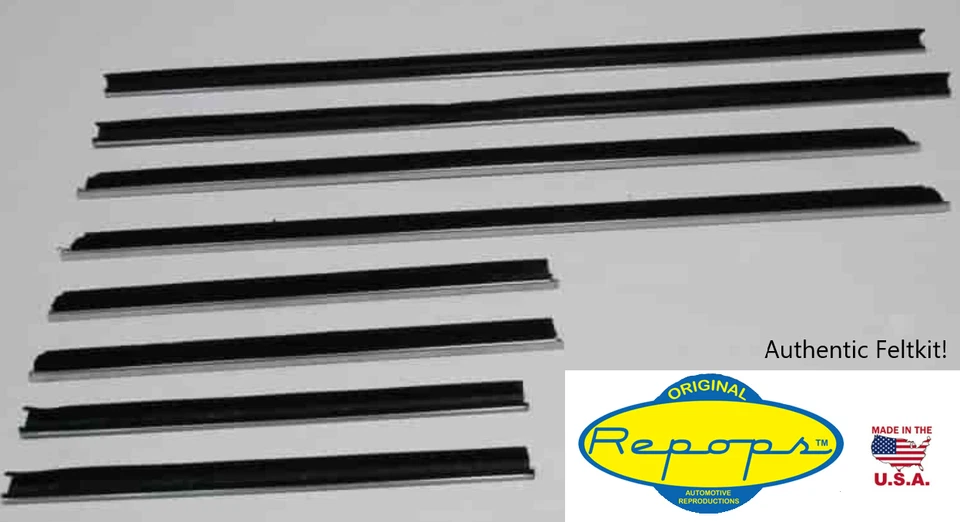 67 68 69 Dodge Dart Convertible Door Window Felt Fuzzies Rubber Seal 8 Pc Kit Foto 1 de 1
