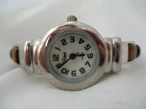 Vivani Watch Silver Tone Colorful Cuff Band Round White Face Stylish WORKING! - Picture 1 of 12