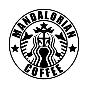Calcomanía de café Mandalorian #1 4""x4"" elige el color - Imagen 1 de 2