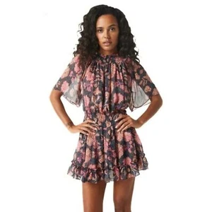 Misa Los Angeles Nathalie Mini Dress Floral Dot Print NWT Size XL - Picture 1 of 6