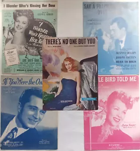 Five Sheet Music Rita Hayworth/June Haver/Deanna Durbin/Evelyn Knight/Perry Como - Picture 1 of 16