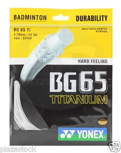 Yonex BG65 Ti Badminton String BG 65Ti - 10m - White - BG 65 Ti - Picture 1 of 1