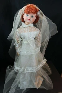 Vintage Doll - A-E 251 SUPERFLEX - 30" Tall - Bright Red Hair - Hazel O/C Eyes - Picture 1 of 10
