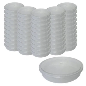 250 x Round Clear 1500 ml Plastic Food Containers with Lid BPA Free Takeaway Box - Picture 1 of 14