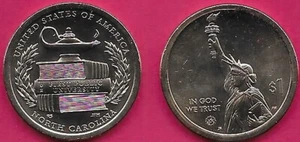 USA AMERICAN INNOVATION DOLLAR 2021-P UNC NORTH CAROLINA, STATUE OF LIBERTY IN - Bild 1 von 1