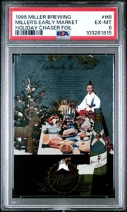 1995 Miller Brewing EARLY MARKET GERMAN Holiday CHASER FOIL H8 Total Pop 1 PSA 6 - Bild 1 von 2