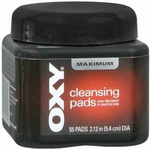 OXY Daily Defense Skin Clearing Cleansing Acne Treatment Pads 55 Ct 12 Pack - Picture 1 of 3