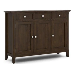 Simpli Home Acadian Solid Wood Entryway Storage Cabinet in Brunette Brown - Picture 1 of 10