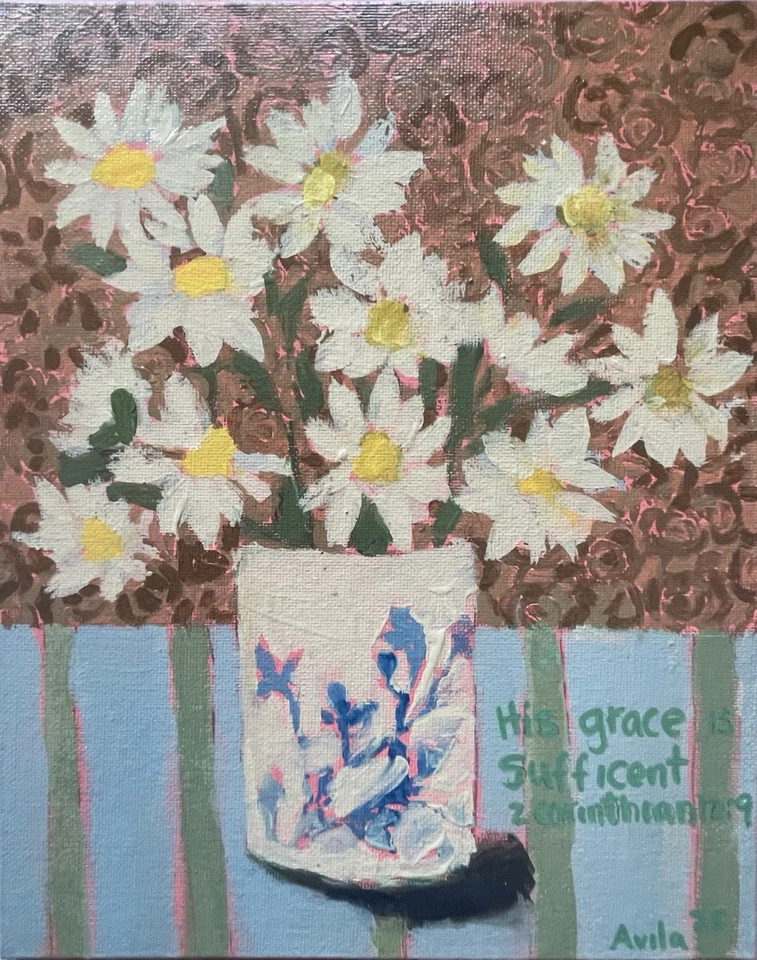 Su gracia es suficiente - Pintura original de margarita de María Ávila Foto 1 de 1