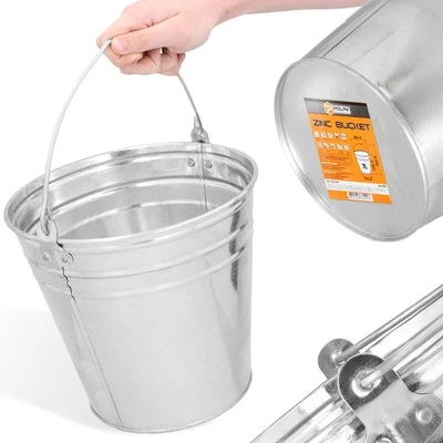 Eimer 7L Metalleimer Wassereimer Zinkeimer Zink Stahl Blech Blecheimer Garten - Bild 1 von 4