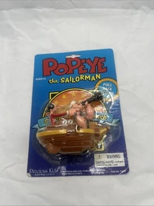Popeye the Sailorman Pull Back Boat 2000 Precious Kids 70300 New - Picture 1 of 2