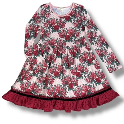 Vestido Matilda Jane Niñas 8 Matilda Jane Kensley Just Imagine Floral Punto Volantes Foto 1 de 4