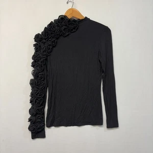 Blusa Top Camisa Gracia Mujer Manga Larga Talla Mediana Negra D045-24 - Imagen 1 de 15