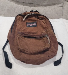 Vintage JanSport Cord braun Schulrucksack Tasche Y2K 18"×12" Rarität Hobo - Bild 1 von 11