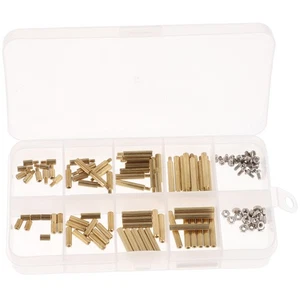 120 Pcs Copper Column Screw Combination Gasket Spacers Brass Standoffs - Picture 1 of 10