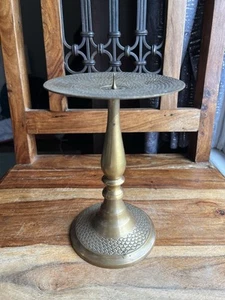 Vintage Brass Pedestal Candlestick Candle Stick Holder 574g - Picture 1 of 5