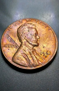 1961-D Very Dramatic Lamination Error Lincoln Memorial Cent! Super noticeable! - Picture 1 of 4