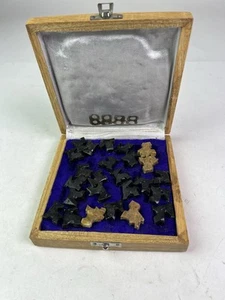 Hecho a mano plegable viaje madera y piedra Bagh Chal movimiento tigres Nepal tradición - Imagen 1 de 7