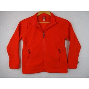 REI Girls Sweatshirt Size Large 14-16 Red Fleece Full Zip Long Sleeve Pockets - Picture 1 of 16