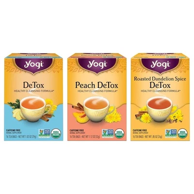 Yogi Herbal DeTox Variety Pack (3 Pack) Fórmula Limpiadora Saludable - Cafeína...  Foto 1 de 4