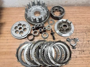 05-06 KAWASAKI NINJA ZX6R 636 OEM INNER OUTER COMPLETE CLUTCH BASKET HUB PLATES - Picture 1 of 17