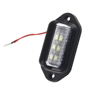 12-24V LED Side Marker Light 6LED License Plate Lamp for Truck Trailer - Picture 1 of 11