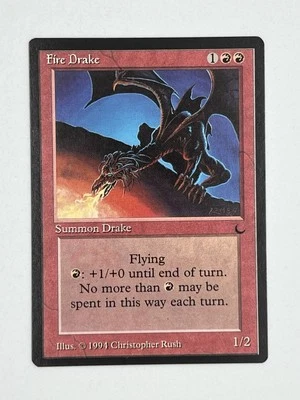 MTG FIRE DRAKE The Dark Regular NM/MT+ Magic The Gathering - Image 1 of 4