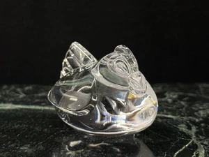 Steuben Glass Chicken Hen Art Glass Figure Paperweight, Signed - Picture 1 of 6