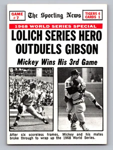 1969 TOPPS #168 MICKEY LOLICH SERIES HERO OUTDUELS BOB GIBSON - Picture 1 of 3