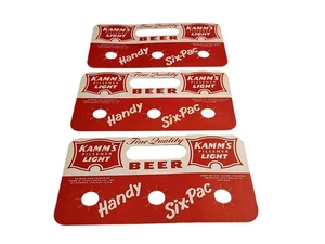 Vintage(3)Kamm's Pilsener Light Beer Cardboard 6-Pac Carrier Schellinger Mish IN - Picture 1 of 7