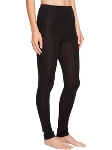 NWT HANRO Womens M Black Woolen Lace Ribbed Pajama Leggings Lounge Pants - Picture 1 of 7