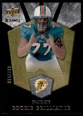 2008 Upper Deck Icons Rookie Brilliance Silver Jake Long 514/799 Miami Dolphins - Image 1 of 2
