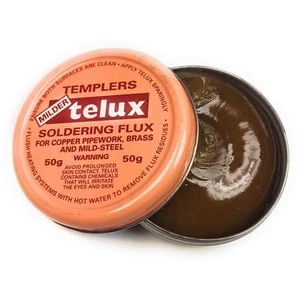 Flujo de soldadura Telux Templers 50 g para tuberías de cobre latón y acero suave - Imagen 1 de 1