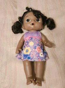 2016 Hasbro Baby Alive "Sweet Tears" Baby Doll Preowned Tested Works Dark Hair - Picture 1 of 4