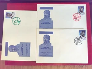 AAT AUSTRALIAN ANTARCTIC 2012 FDC x 3 CANBERRA STAMP SHOW MAWSON SPECIAL CANCELS - Picture 1 of 1