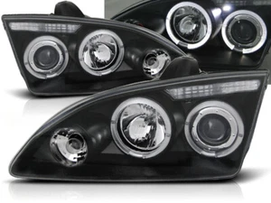 FORD FOCUS II 2004 2005 2006 2007 2008 HEADLIGHTS LPFO14 ANGEL EYES - Picture 1 of 1