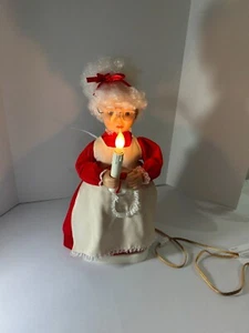 Vintage Christmas Santas Best Mrs Claus Figure Candle Lights Up Does NOT Move - Picture 1 of 13