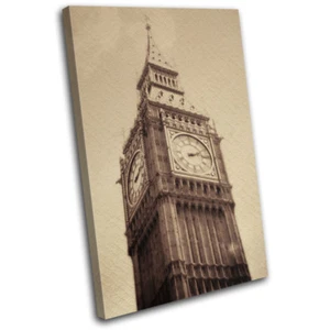 Big Ben London City Landmark Architecture SINGLE CANVAS WALL ART Picture Print - Picture 1 of 1