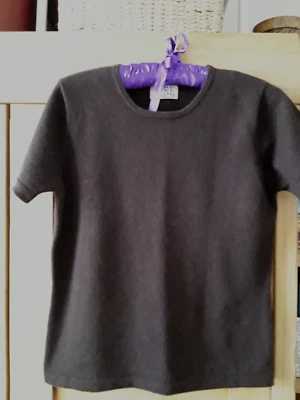 Pure Cashmere Short Sleeved Jumper, Chocolate, Size 12 - Image 1 of 2