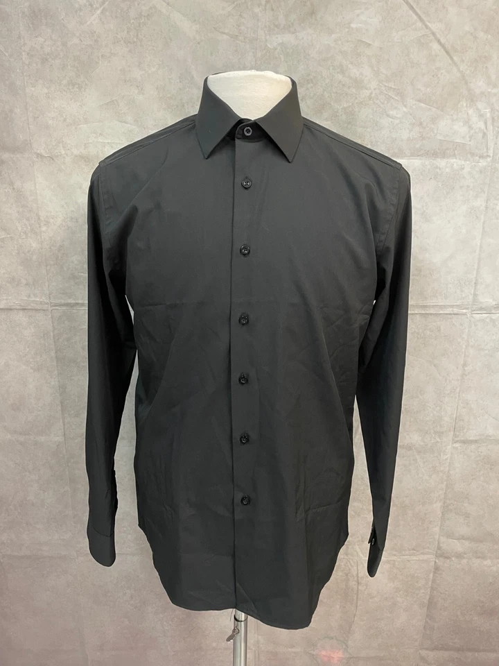 Jones New York Signature Men's Slim Fit Black Shirt Long Sleeve Size M - Image 1 of 4