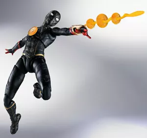 S.H. Figuarts Spiderman No Way Home Spider-Man Black and Gold Suit Action Figure - Picture 1 of 9