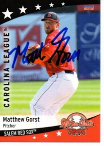 Matthew Gorst 2018 Salem Red Sox Carolina League All Star Game Signed Card