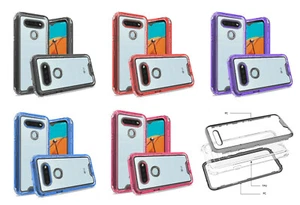 For LG Reflect L555DL / K51 Q51 3IN1 Transparent Hybrid Case Phone Cover - Picture 1 of 5