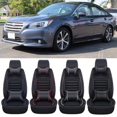 Juego completo de fundas de asiento de coche de 2/5 plazas cojín de cuero PU para Subaru Legacy Foto 1 de 4