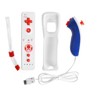 Built In Motion Plus Remote Controller&Nunchuck +Case For Nintendo Wii Wii U