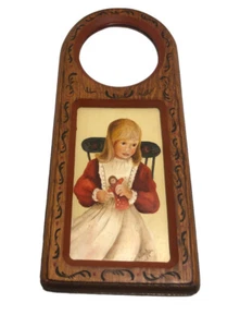 Adorable vintage hand painted mirror 12 x 5 Ooak Vintage 1982 - Picture 1 of 6