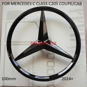 Negro brillante para MERCEDES CLASE C C205 CUPÉ 2 PUERTAS emblema insignia maletero trasero 2015+ - Imagen 1 de 6